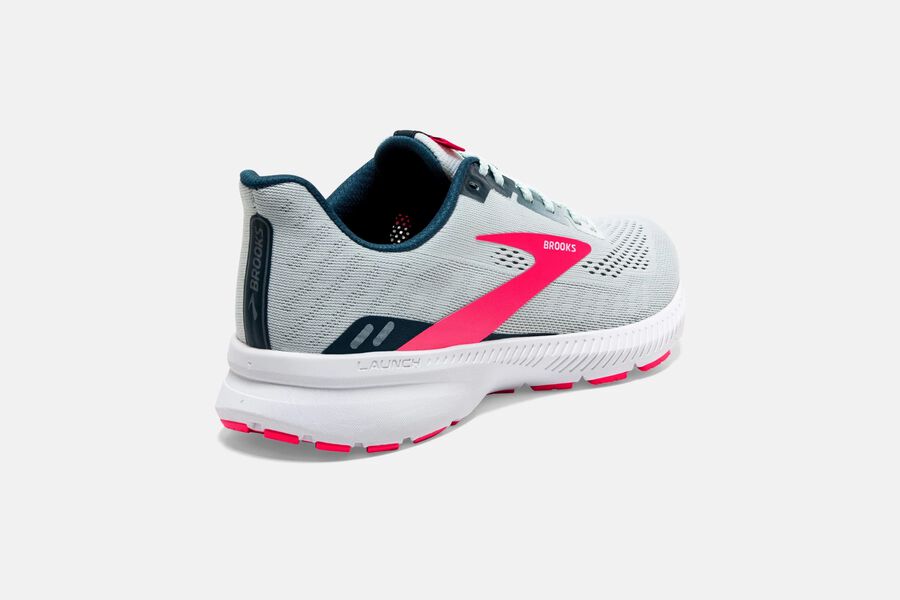 Brooks Running Shoes Womens Grey/Pink - Launch 8 Road - 6945-FAWTX